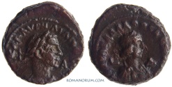 Ancient Coins - VABALATHUS and AURELIAN. (AD 270-275 ) Tetradrachm. , 8.74g.  Alexandria. Nice portraits.