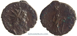 Ancient Coins - TETRICUS. (AD 270-73) Antoninianus, 2.24g.  Trier or Mainz LAETITIA AVG Great portrait.
