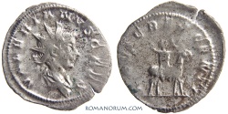 Ancient Coins - VALERIAN II. (AD 256-58) Antoninianus, 2.47g.  Cologne. "Growing Jupiter"