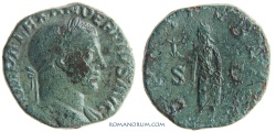 Ancient Coins - SEVERUS ALEXANDER. (AD 222-235) Sestertius, 19.24g.  Rome. SPES PVBLICA