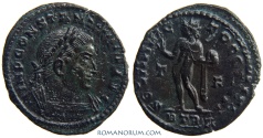 Ancient Coins - CONSTANTINE I, The Great . (AD 306-337) Follis, 2.99g.  Trier. Blundered legends. Overstrike or re-strike