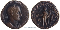 Ancient Coins - TRAJAN DECIUS. (AD 249-251) Sestertius, 11.32g.  Rome. GENIVS EXERC ILLVRICIANI