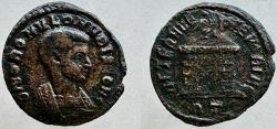 Ancient Coins - DIVUS ROMULUS, son of Maxentius. Died 309 AD. Æ-1/2 follis ? VERY RARE draped bust type !