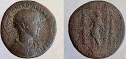 Ancient Coins - Diadumenian. As Caesar, 217-218 AD. Æ As. RARE denomination for Diadumenian. Affordable example.