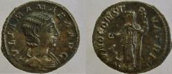 Ancient Coins - JULIA MAMAEA, mother of Severus Alexander. AR Denarius. Good EF. Toned.