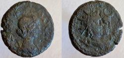 Ancient Coins - Annia Faustina AE Tetradrachm. Conjoined busts of Helios and Selene to right. VERY RARE !