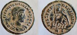 Ancient Coins - Constantius Gallus. 351-354 AD. Unsually good strike on well centered round full planchet with NICE eye-appeal !