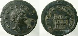 Ancient Coins - CLAUDIUS II GOTHICUS, DIVUS. Antoninianus, CONSECRATIO, flaming altar.  VERY LARGE FLAN for type.