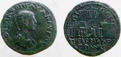 Ancient Coins - Julia Paula. Augusta, 219-220 AD. Æ. Three hexastyle temples. EXTREMELY RARE ! Only 2 known.