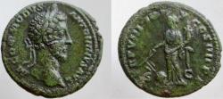 Ancient Coins - Commodus. 177-192 AD. Æ As. Fortuna. Attractive green patina with a Wonderful portrait.