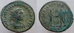 Ancient Coins - Maximianus. First reign, 286-305 AD. Antoninianus. Fully silvered with some green find patina.