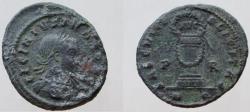 Ancient Coins - Licinius II. Caesar, 317-324 AD. Æ Follis. RIC list #162 with RQ as RARE R-5 (meaning unique) !