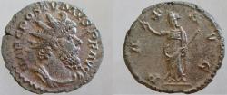 Ancient Coins - Postumus. Romano-Gallic Emperor, 260-269 AD. Antoninianus.  Pax holding olive branch and scepter.