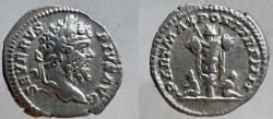 Ancient Coins - Septimius Severus. AR Denarius. 201AD. Coin is a MULE of Septimius Severus obv. and Caracalla for rev. !