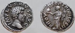 Ancient Coins - Lucius Verus, 161-169 AD. AR Denarius. VF. Nicely toned.