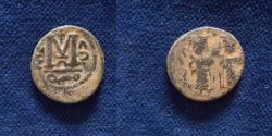 Ancient Coins - ARAB-BYZANTINE.Circa 680-695 AD. Æ Fals (18mm). Damascus mint.