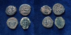 Ancient Coins - JUDAEA. Herodians. Herod I (the Great). 40-4 BCE. ( lot of 4 coins)