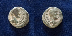 Ancient Coins - JUDAEA, Neapolis. Elagabalus. AD 218-222. Æ (17.5mm, 5.1gr).