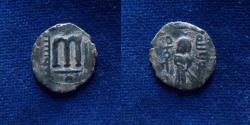 Ancient Coins - Arab Byzantine.AE, Jund Filistin (Palestine), Lund (Lod), c. 685-705 AD.