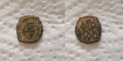 Ancient Coins - Justin II. 565-578. Æ Pentanummium (14mm, 1.3gr). Cyzicus mint. 