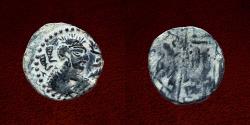 Ancient Coins - Hunnic tribes, Nezak Huns, Shri Shahi. Circa AD 560-620. AE Drachm. Rare this nice