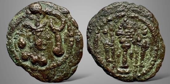 Ancient Coins - Sasanian Kings. Yazdgard II (AD 438-457). AE unit.