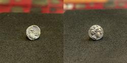 Ancient Coins - Baktria, Pre-Seleukid Era. Uncertain Local Issues. Circa 305-294 BC. AR Obol. Extremely Rare and Superb example.