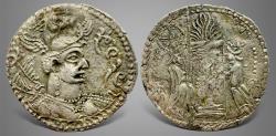 Ancient Coins - Hunnic Tribes, Nezak Huns. Anonymous, (Circa 480-560). AR Drachm. Rare this nice 1 in 100s.