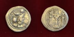 Ancient Coins - Sasanian Kings. Vahram (Bahram) IV. AD 388-399. AR Drachm.
