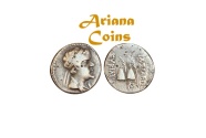 Ancient Coins - Baktrian Kings. Eukratides I. Circa 170-145 BC. AR Obol
