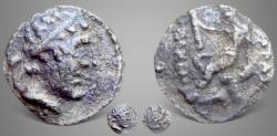 Ancient Coins - Baktria, Greco-Baktrian Kingdom. Euthydemos I. (Circa 230-200 BC). an unpublished AR Tetartemorion?