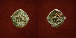 Ancient Coins - India, Post-Mauryan. Local Gandharan issues, Pushkalavati Taxila Circa 185-168 BC. AE ½ Karshapana