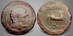 Ancient Coins - Baktria, Greco-Baktrian Kingdom. Euthydemos I. (Circa 225-200 BC). AE Double Unit.