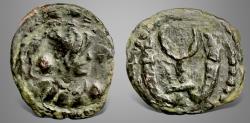 Ancient Coins - Hunnic Tribes, Alchon Huns, Uncertain king. (Circa 4th-5th century AD) AE Unit. Extremely Rare.