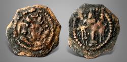 Ancient Coins - Sasanian Kings. Peroz or Firoz I. AD 457-484. AE Pashiz. Rare