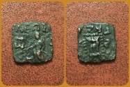 Ancient Coins - Indo-Skythians, Maues. Circa 90-60 BC. AE small Unit. SCARCE.