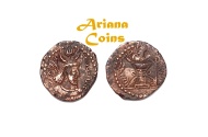 Ancient Coins - Kushano Sasanians, Peroz II Kushanshah, AD 325-330. AE Unit. Nice example