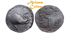 Ancient Coins - Indo-Skythians, Maues. Circa 90-60 BC. AE Unit.