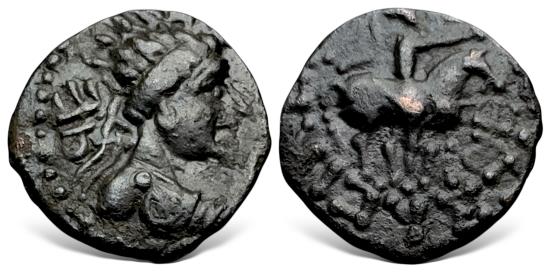 Ancient Coins - India, Kushan Empire. Vima Takto (Soter Megas). (Circa AD 80-100). AE Drachm