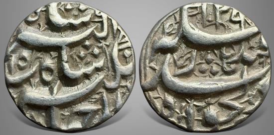Ancient Coins - India, Mughal Empire. Nur al-Din Muhammad Jahangir. (AH 1014-1037 / AD 1605-1627). AR Rupee.