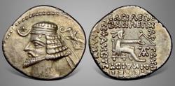 Ancient Coins - Parthian King. Phraates IV. (Circa 35-2 BC). AR Drachm. Ekbatana mint. Superb.