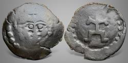 Ancient Coins - Central Asia, Soghd Bukhara-City of Paykend, anonymous (Circa 709-750 AD) AE Cash. Very Rare
