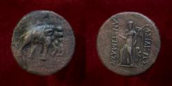 Ancient Coins - Baktrian Kings. Antimachos I. Circa. 174-165 BC. AE Double Unit