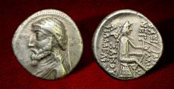 Ancient Coins - Parthian Kings, Artabanos III. 126-122 BC. AR Drachm