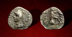 Ancient Coins - Parthian King. Phriapatios to Mithradates I. Circa 185-132 BC. AR Obol. Rare