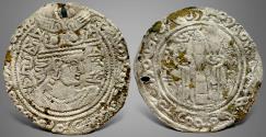 Ancient Coins - Hunnic Tribes, Western Turks. Turk Shahi Kings of Kabul and Gandhara, Sandan (7th century AD). AR Drachm.