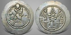 Ancient Coins - Sasanian Kings, Varhran or Bahram V (420-438 AD). AR Drachm.