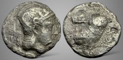 Ancient Coins - Bactrian, Local issues. (Circa 295/3-285/3 BC). AR Didrachm. From Oxus region.