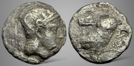 Ancient Coins - Bactrian, Local issues. (Circa 295/3-285/3 BC). AR Didrachm. From Oxus region.