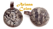 Ancient Coins - Hunnic Tribes, Nezak Huns. Anonymous ("Nezak Shah"). Ghazna Circa 460-560. AR Drachm.